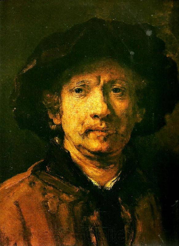 Rembrandt van rijn sjalvportratt France oil painting art